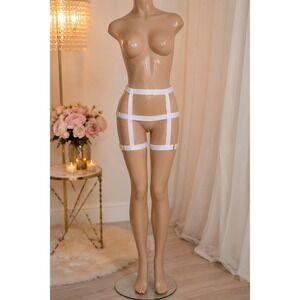 Cosabella White Cleopatra Open Harness size M/L NWT